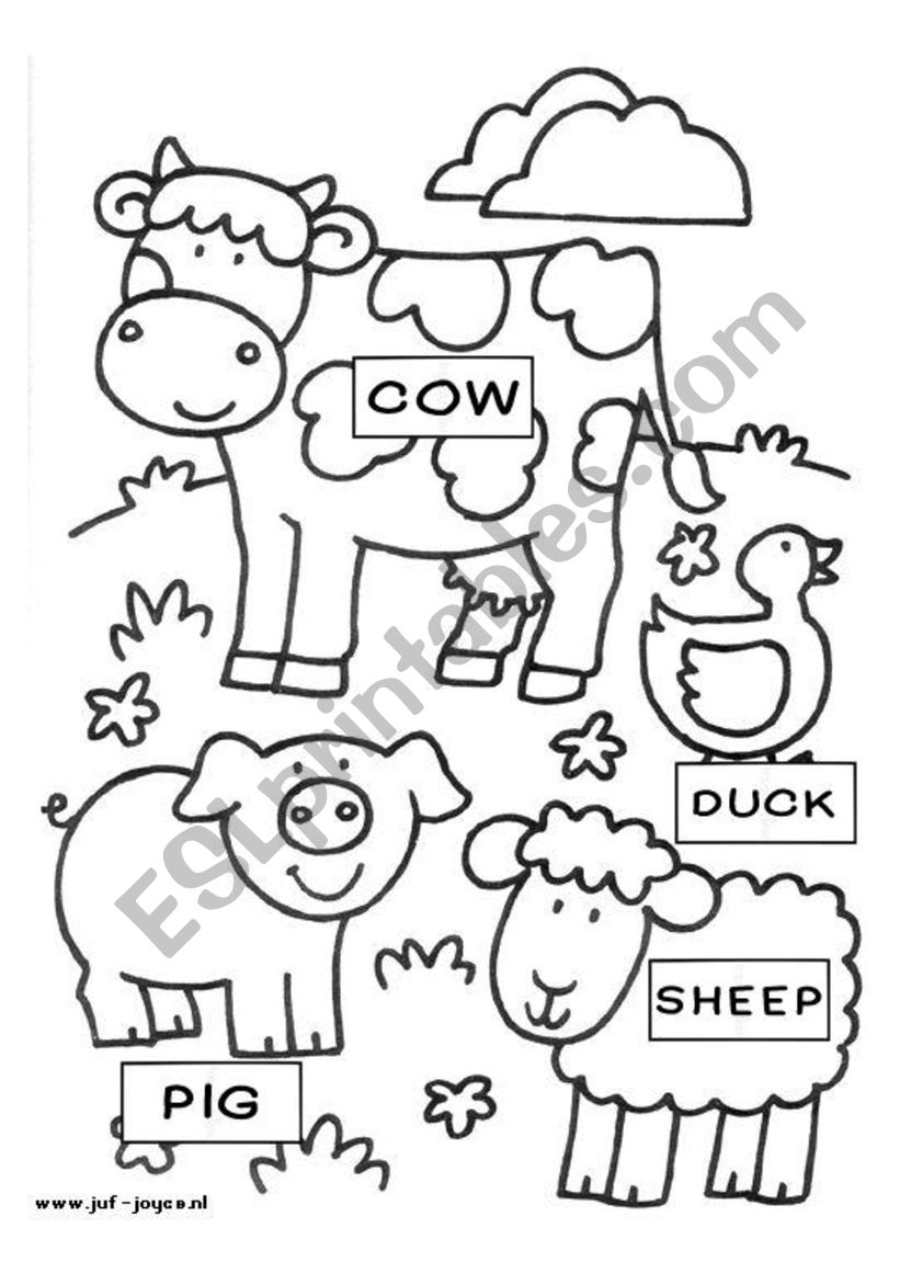 farm animals worksheet