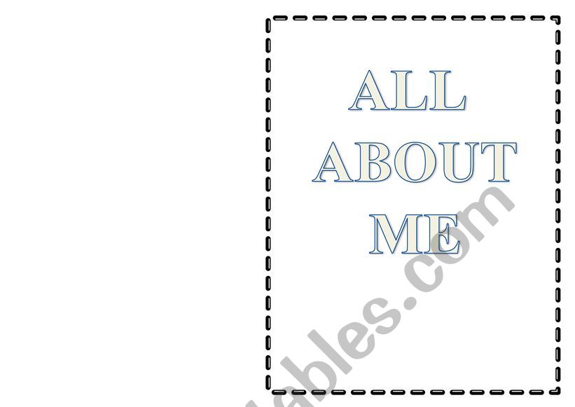 All about me worksheet