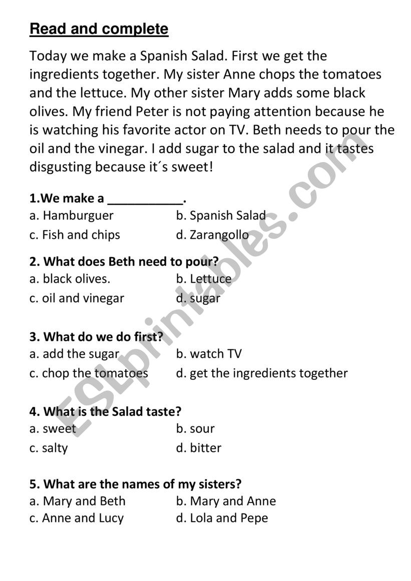 READING WITH QUESTIONS - ESL worksheet by lolesrv