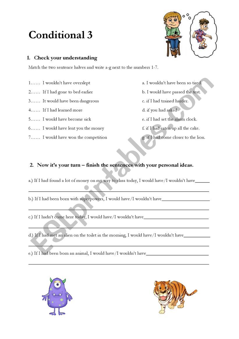 Conditional Type 3 - ESL worksheet by ahaider