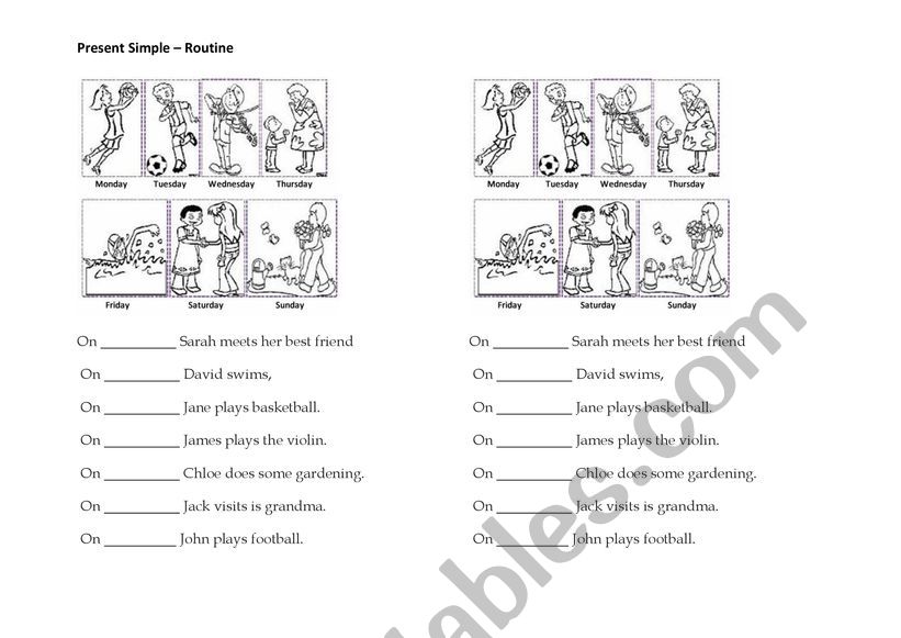 Present Simple  worksheet