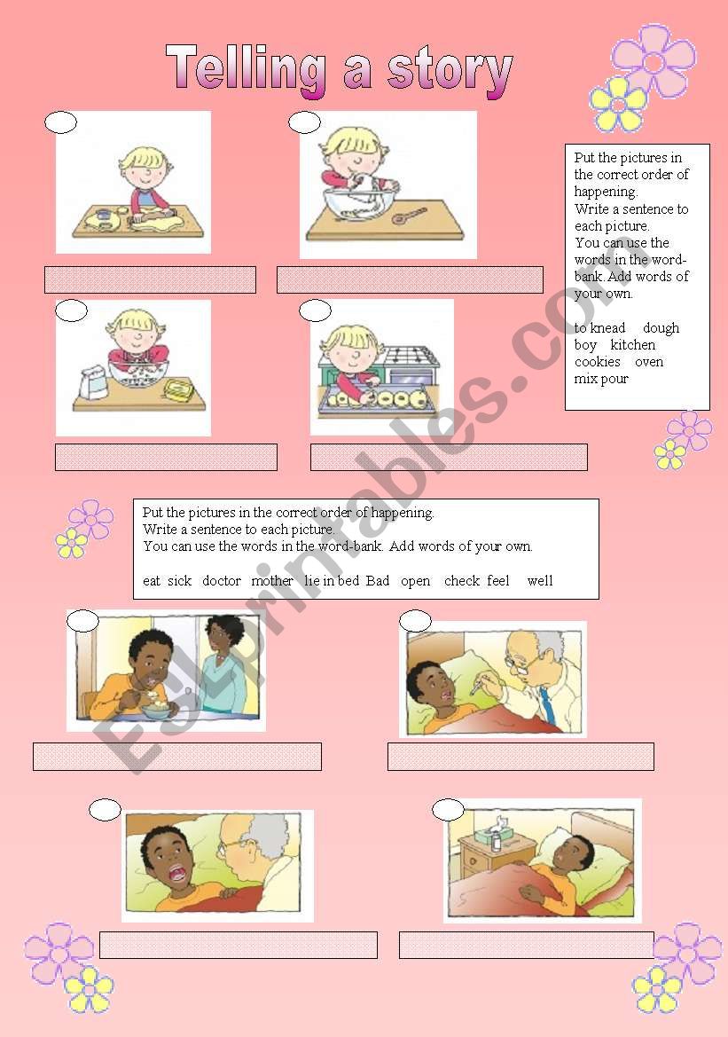 Telling a story worksheet