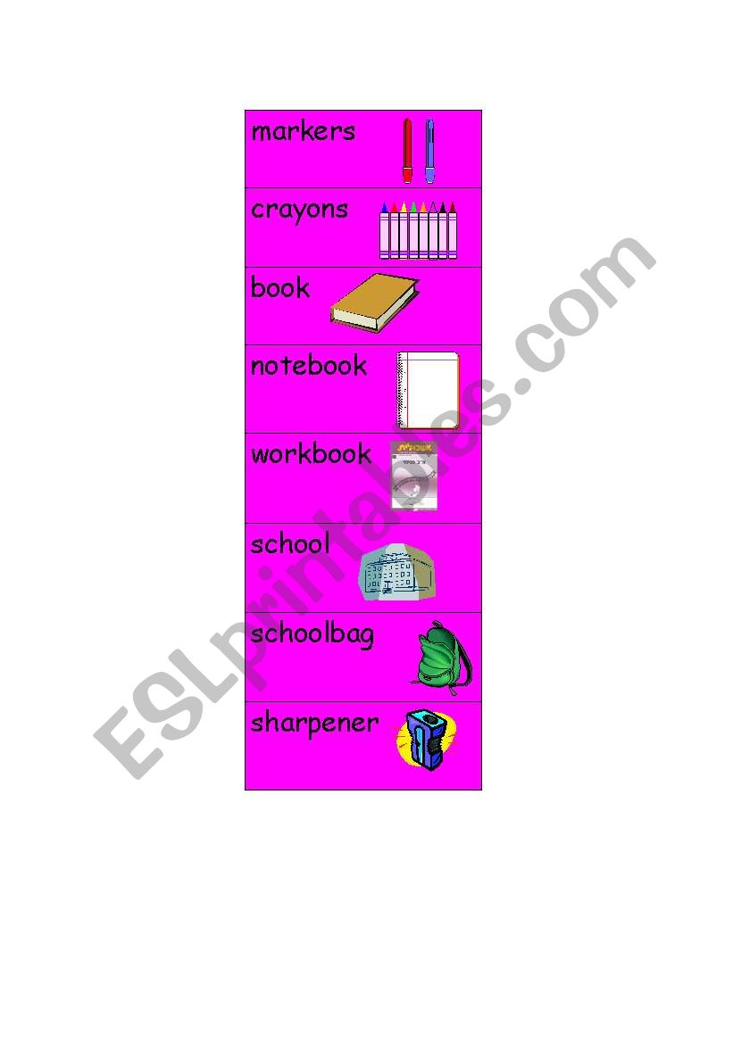 bookmarks 3+4/4 worksheet