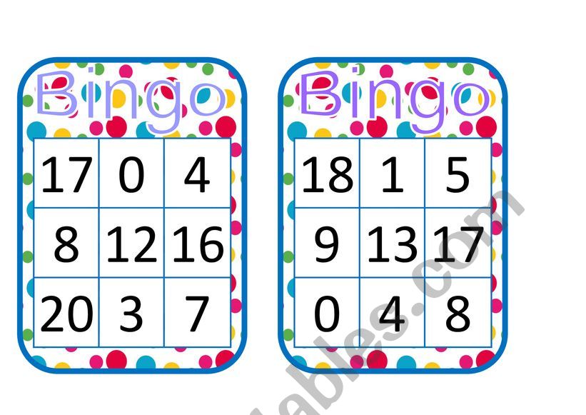 Free Printable Number Bingo Cards 1 20 Entrevistamosa