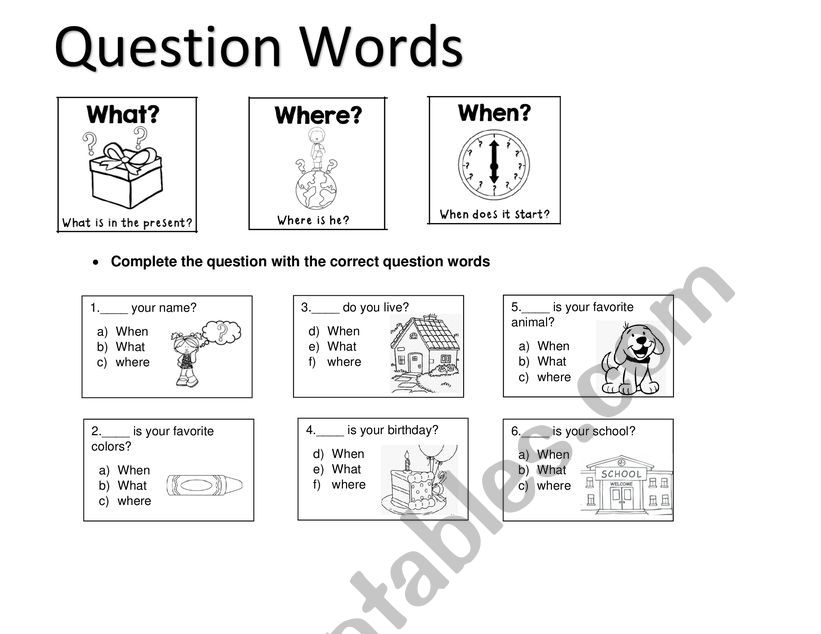 qwords worksheet
