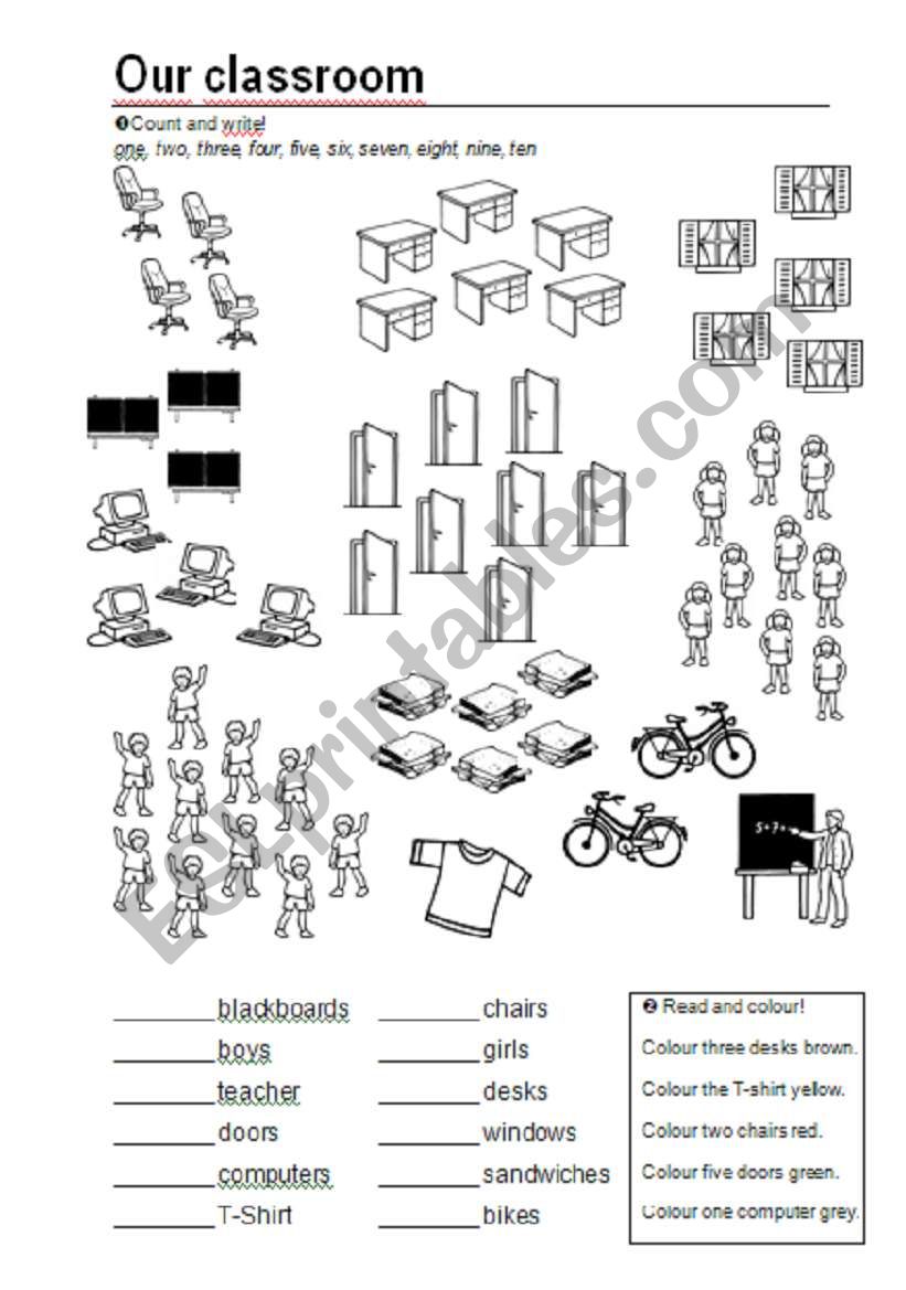 Our classroom worksheet