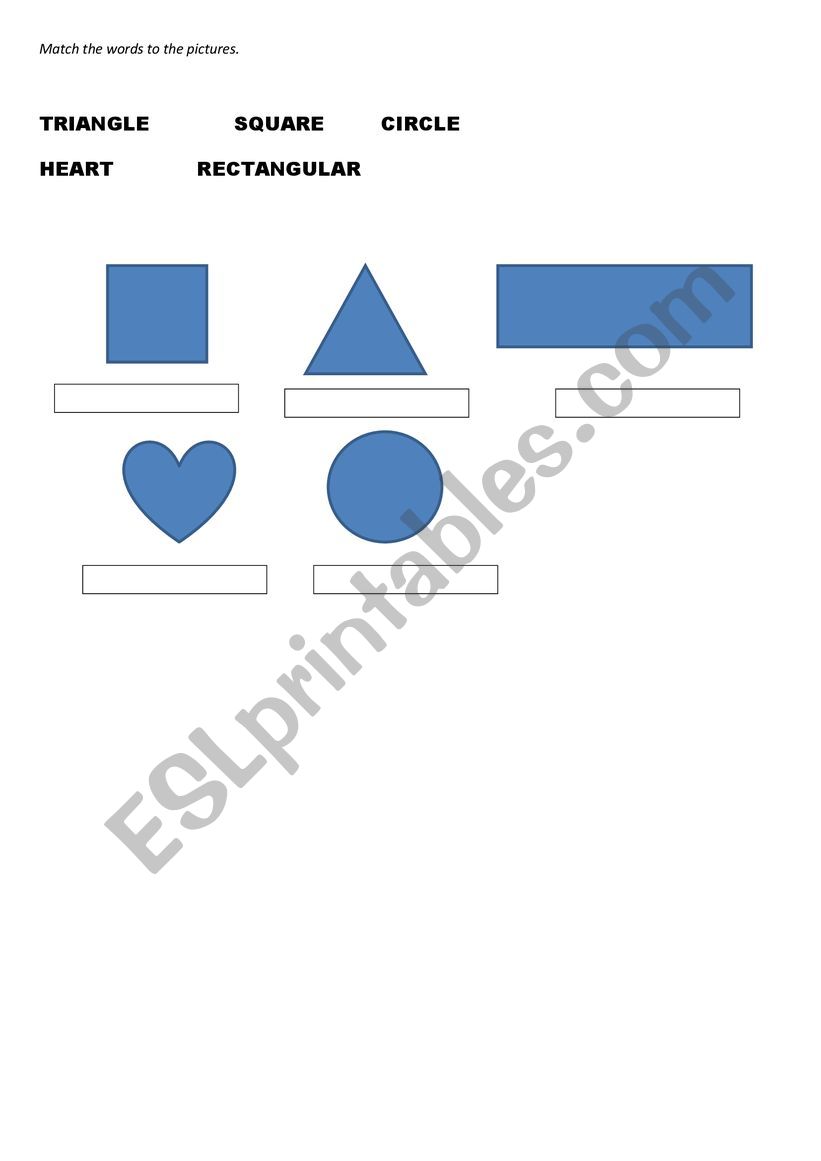 Shapes worksheet