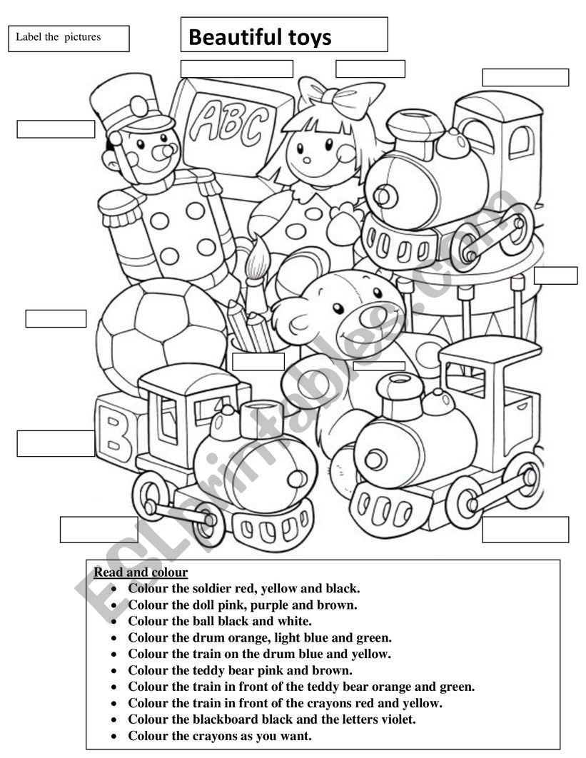 Colorful Toys  worksheet
