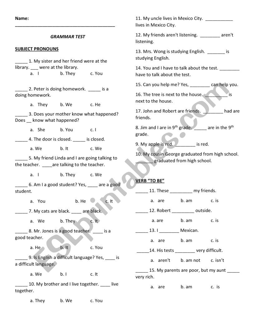 Pronouns and Verb 