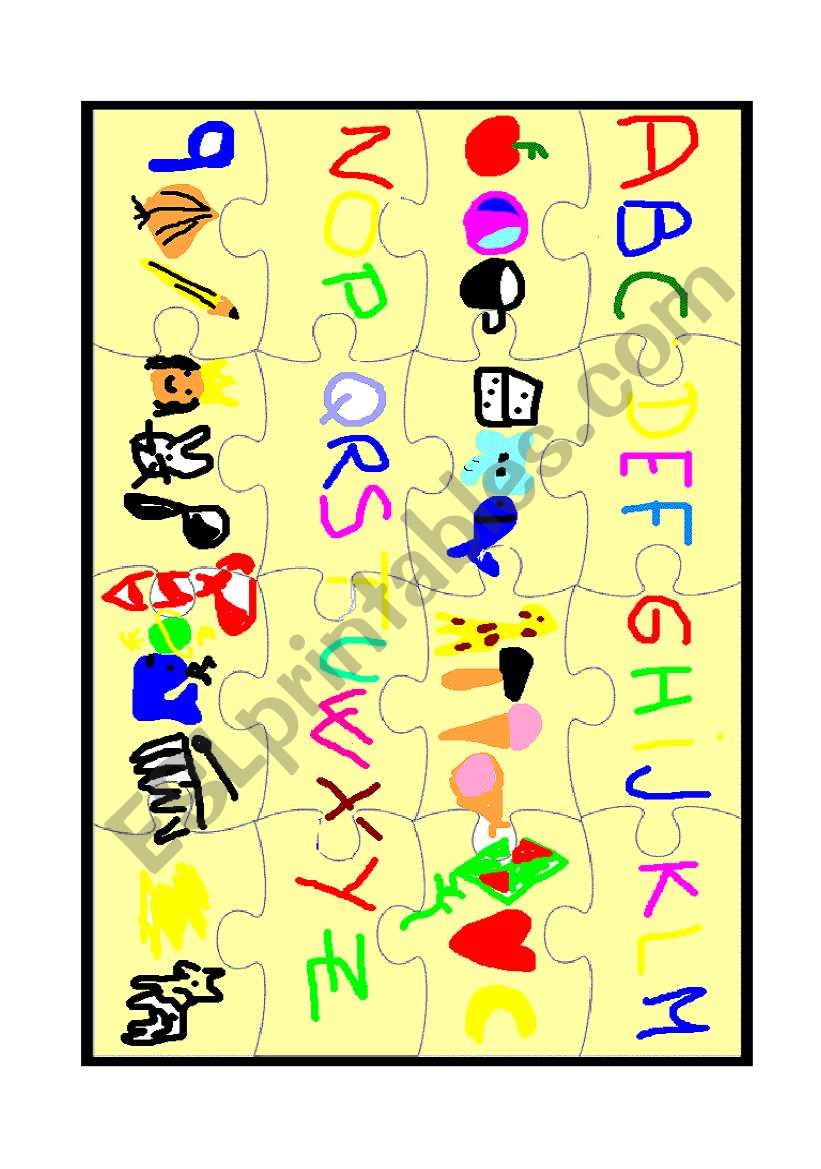 alphabet  puzzle worksheet