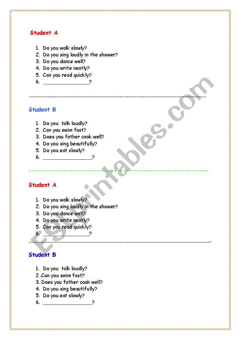 ADVERB QUESTIONS 25-08-2008 worksheet