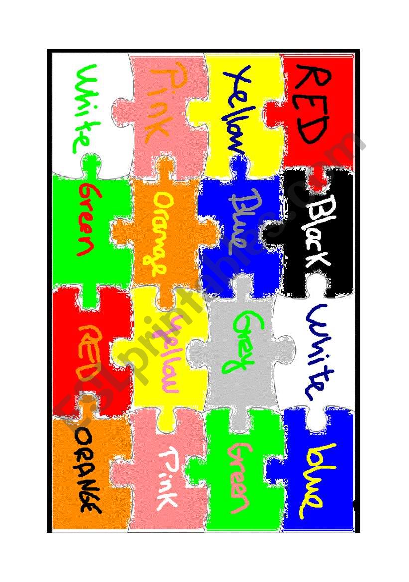 kids clolour puzzle worksheet