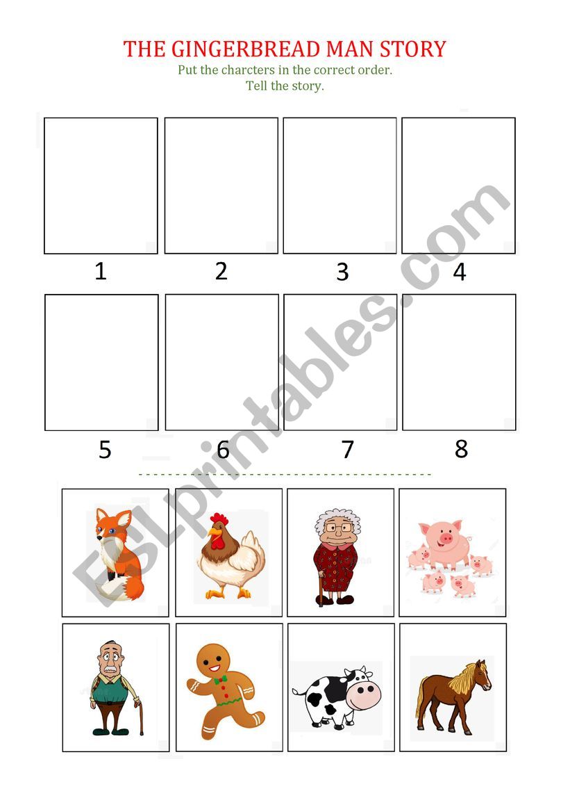 The Gingerbread Man Story worksheet