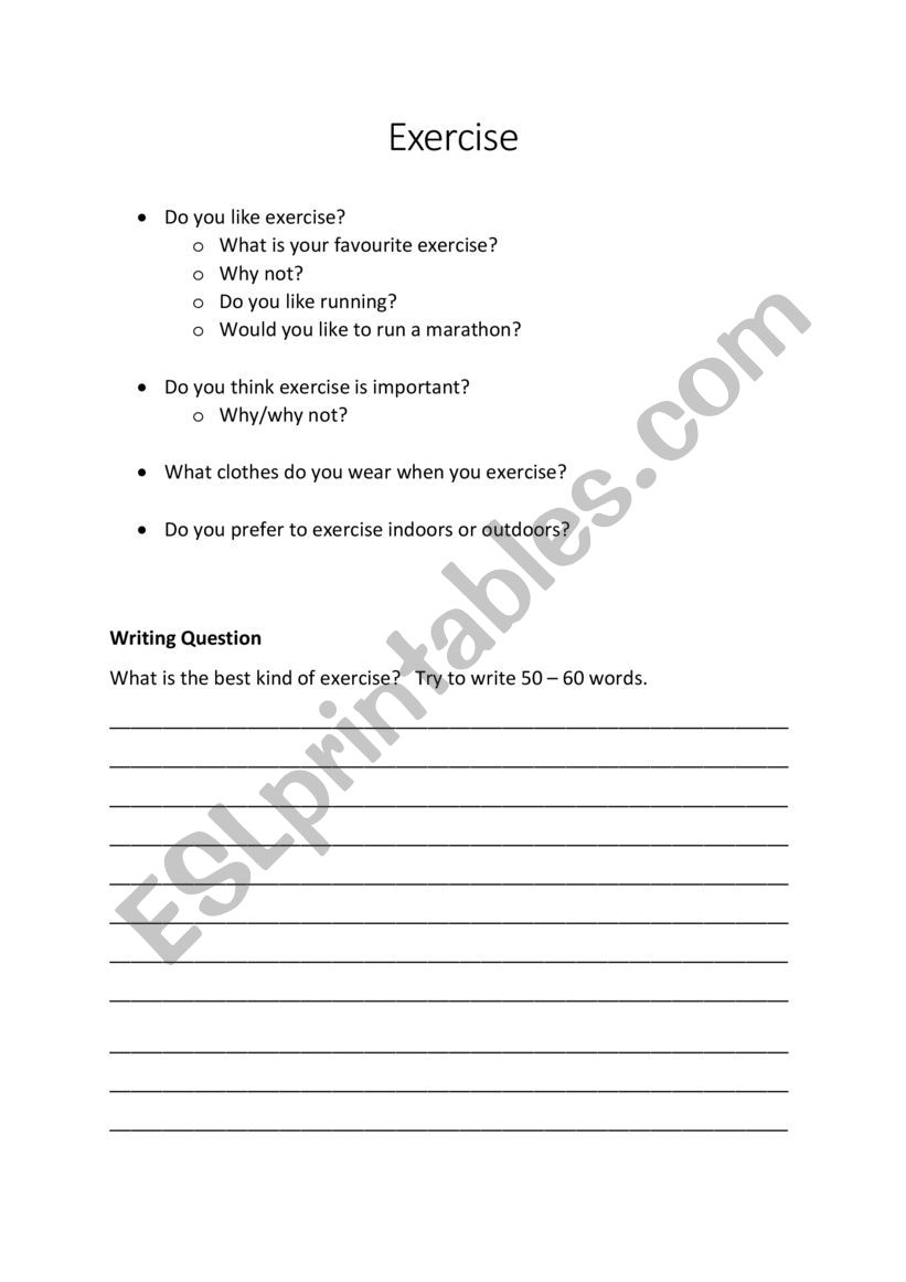Exercise Speaking Writing Questions Test Practice Eiken IELTS FCE