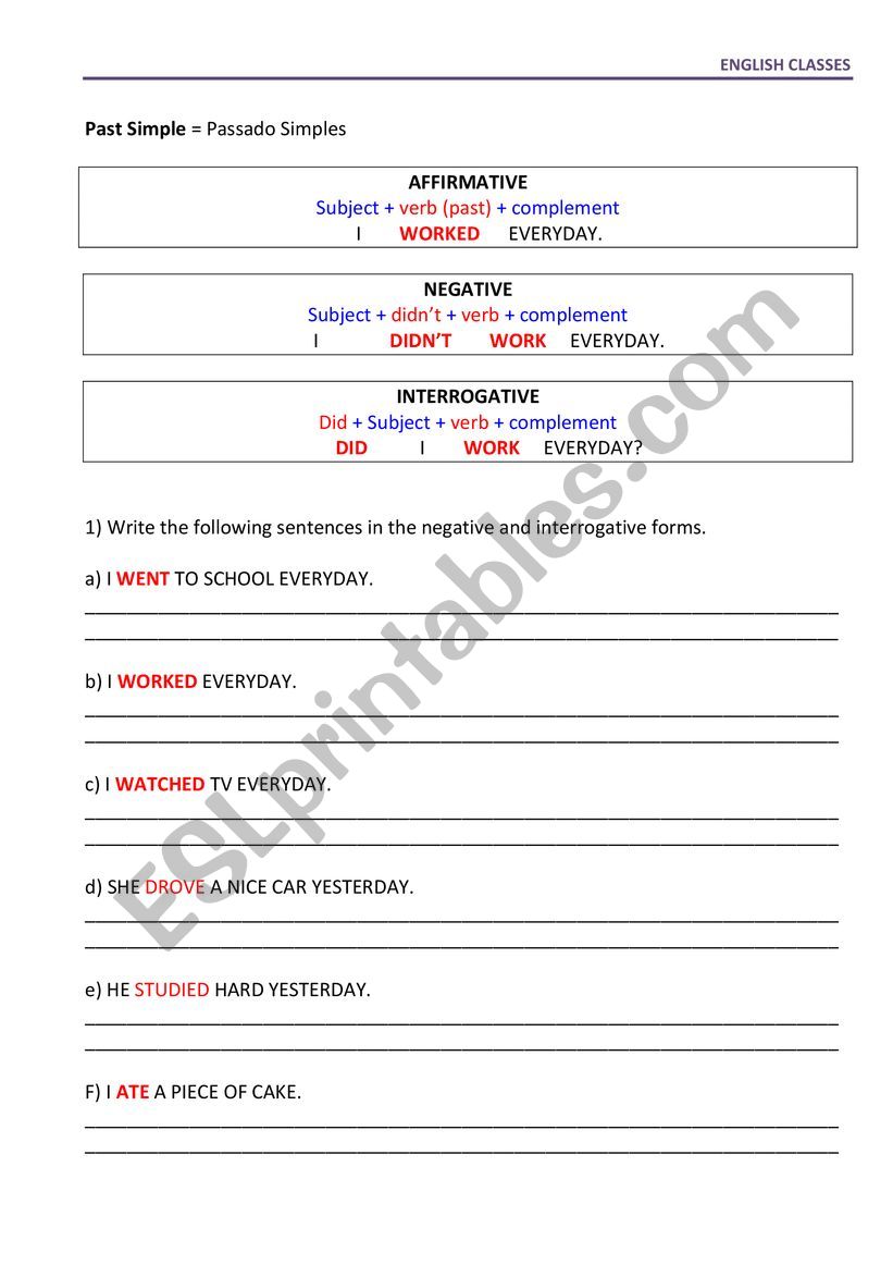 Past simple x past continuous worksheet