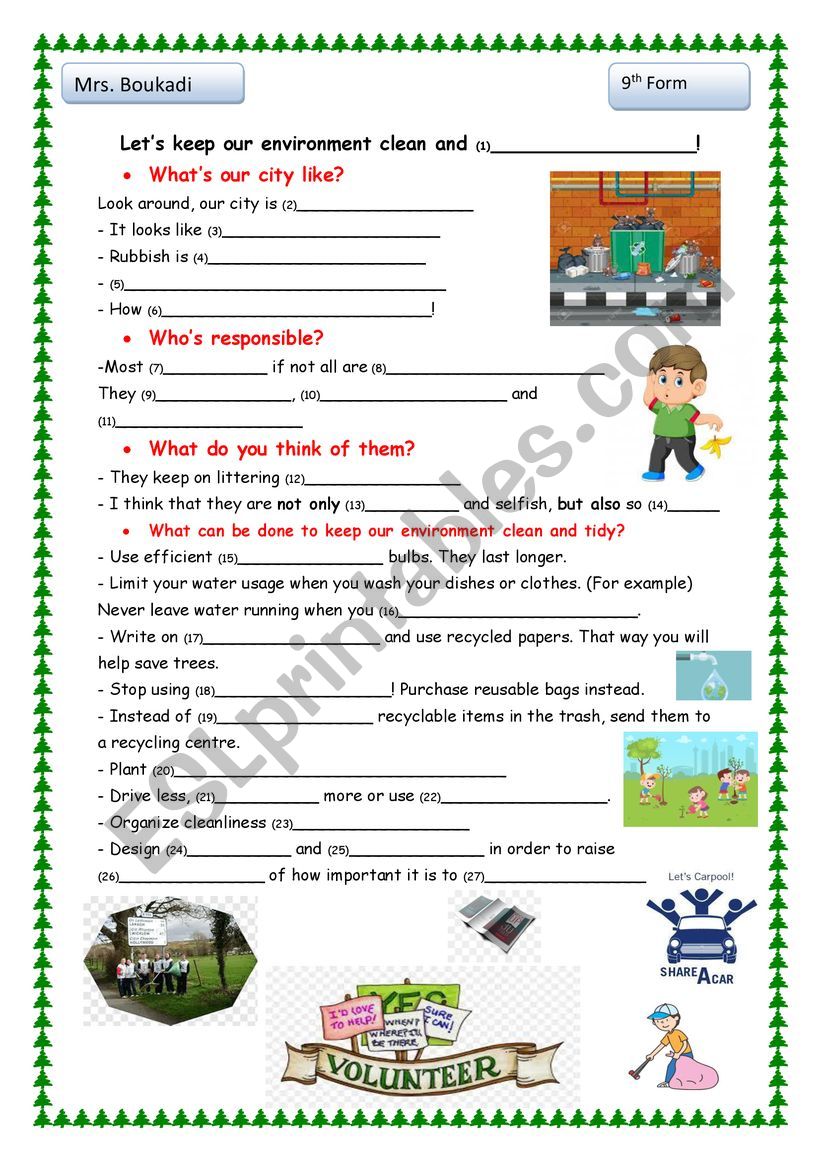 LetÃ¯Â¿Â½s write about environment