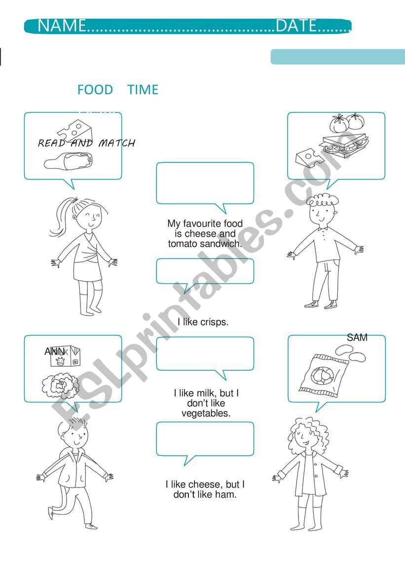 FOOD TIME worksheet