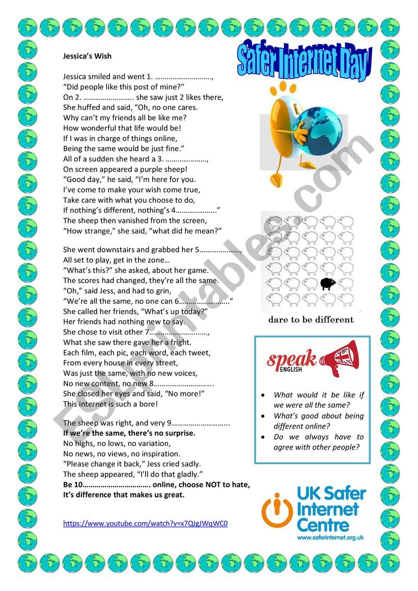 SAFER INTERNET DAY  worksheet