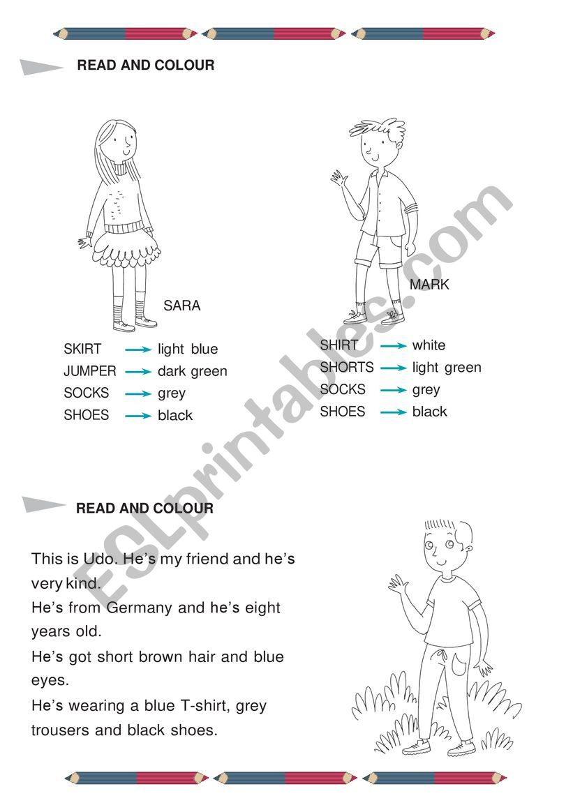 CLOTHES worksheet