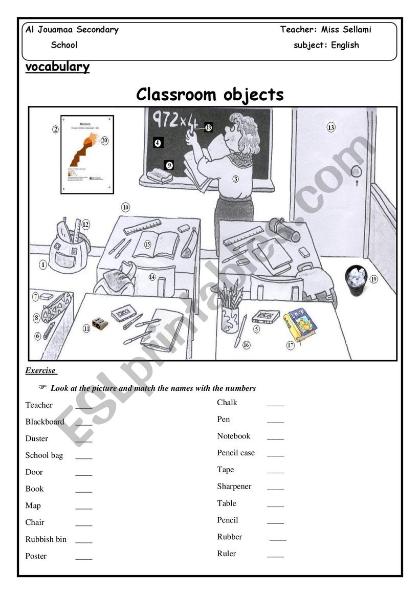 classroom worksheet worksheet