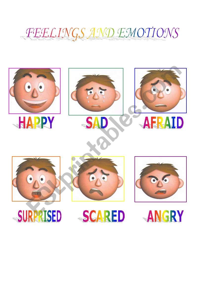 FEELINGS AND EMOTIONS worksheet