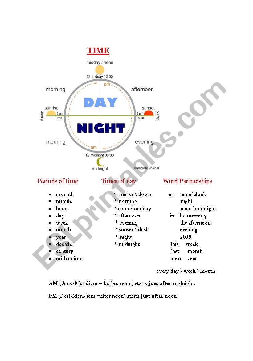 Time worksheet