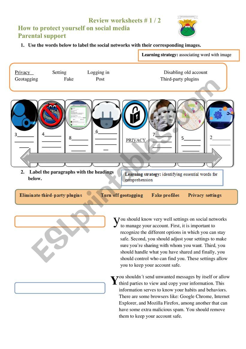 Reading comprehensio with graphic organizers 