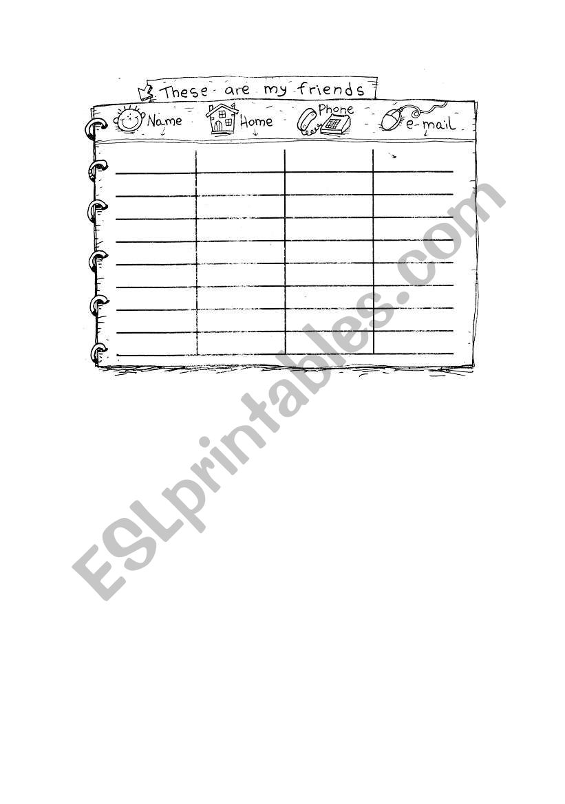 THESE ARE MY FRIENDS worksheet