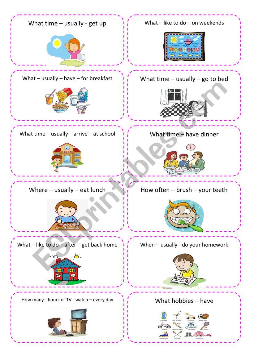 SPEAKING CARDS worksheet