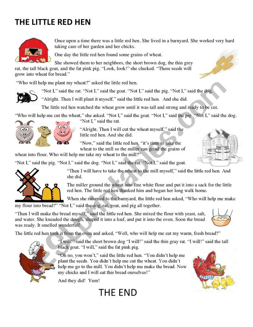 Little Red Hen -- fill in missing letters