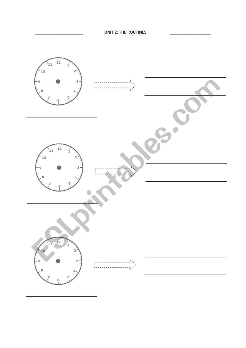 THE TIME worksheet
