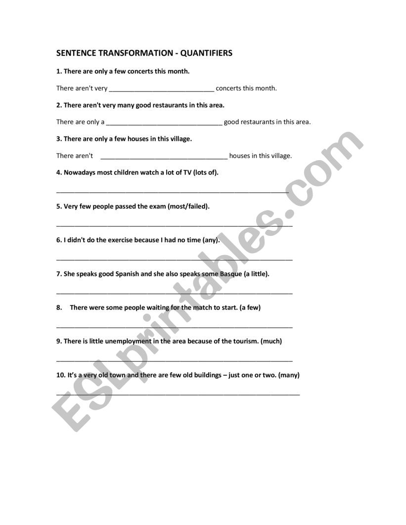 sentence transformation quantifiers