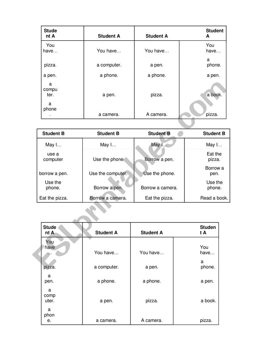 May I... Mingle practice worksheet