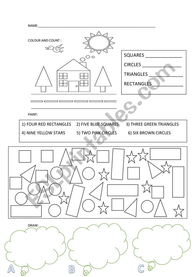 Shapes worksheet