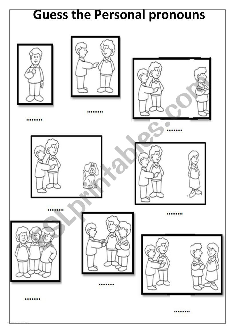 Guess the Personal pronouns worksheet