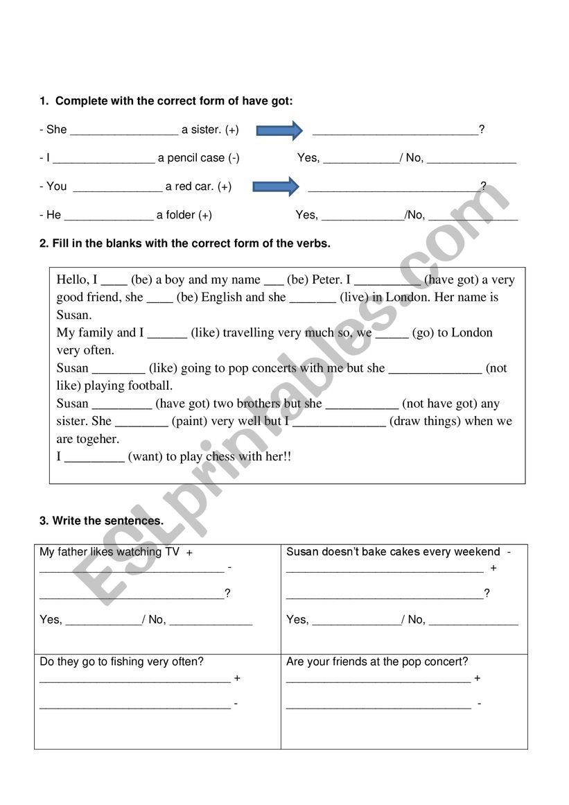 Present Simple worksheet