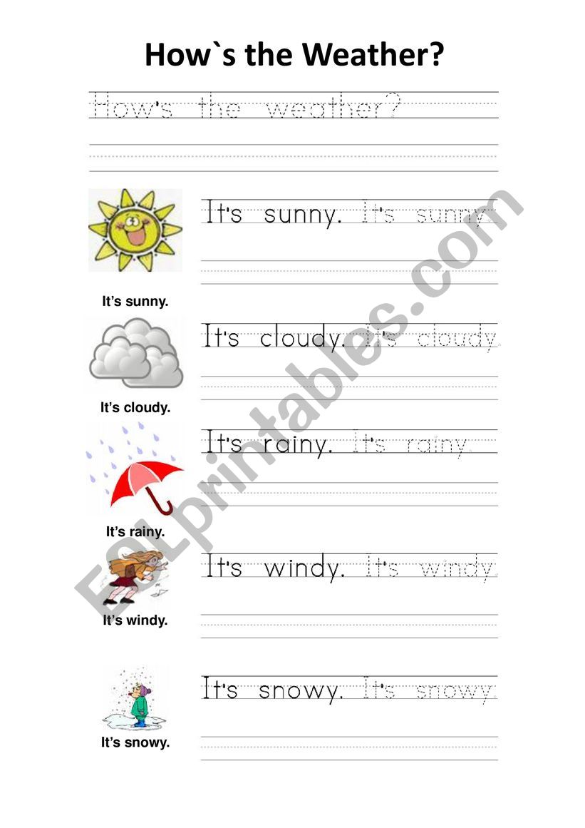 weather worksheet