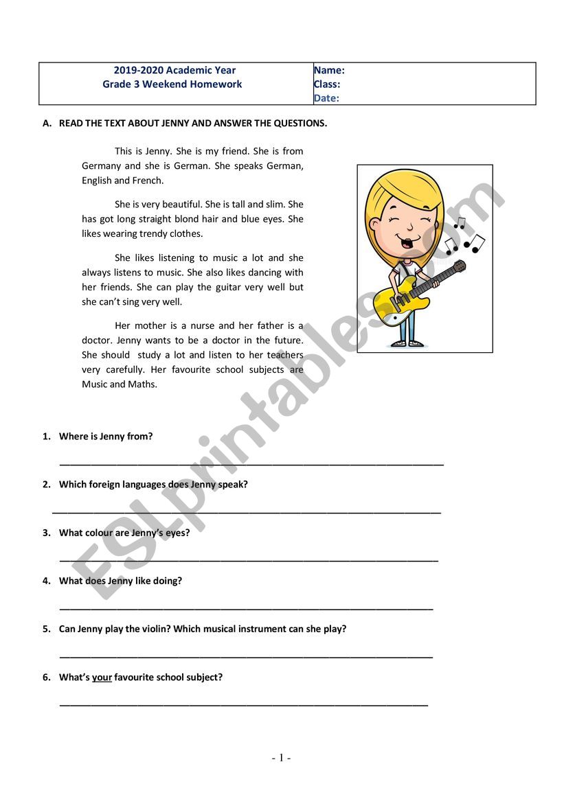 Skills Worksheet  worksheet