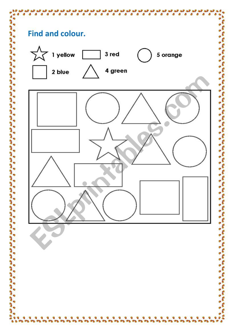 shapes and colours worksheet