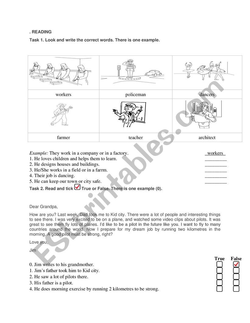 job in the future worksheet