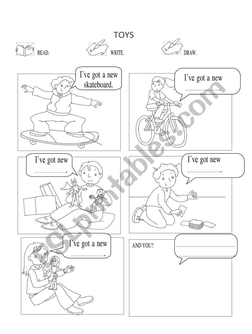 TOYS worksheet