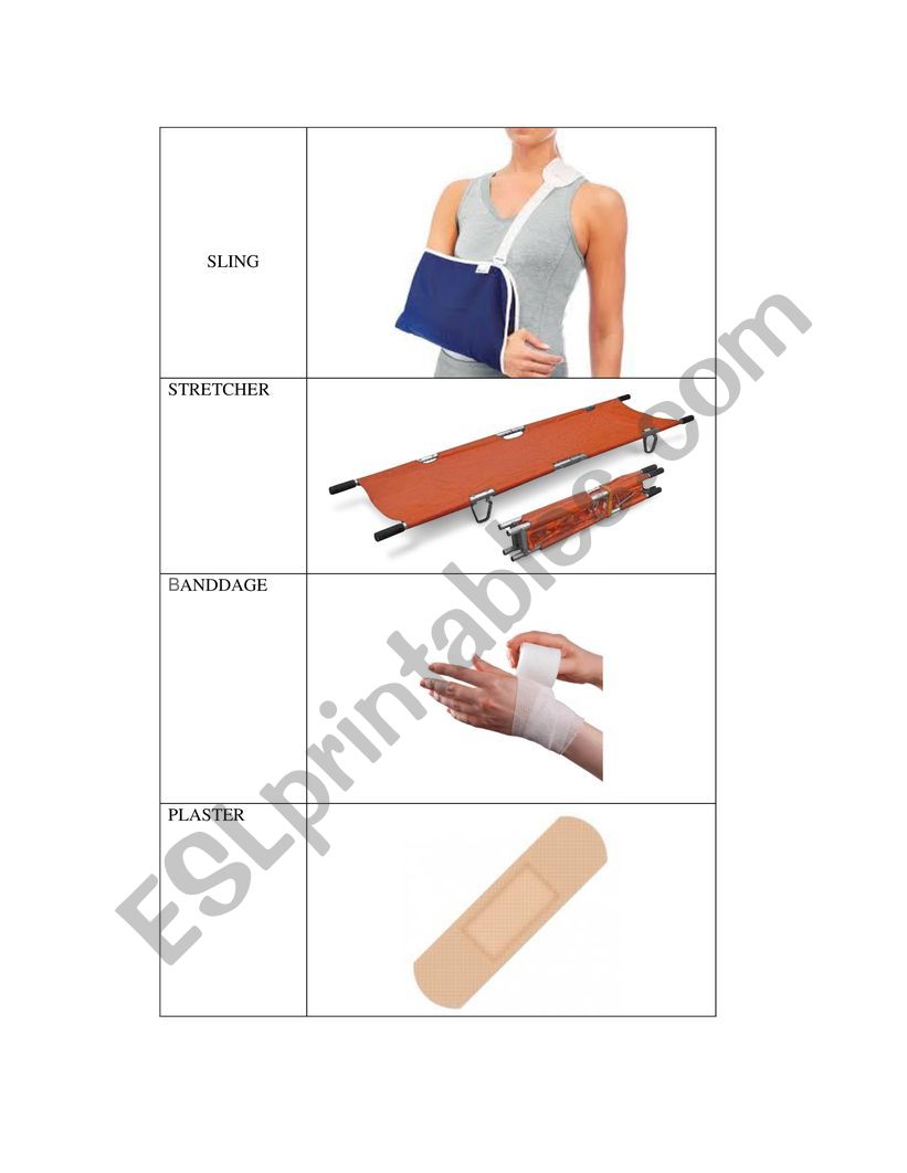 medical equipment worksheet