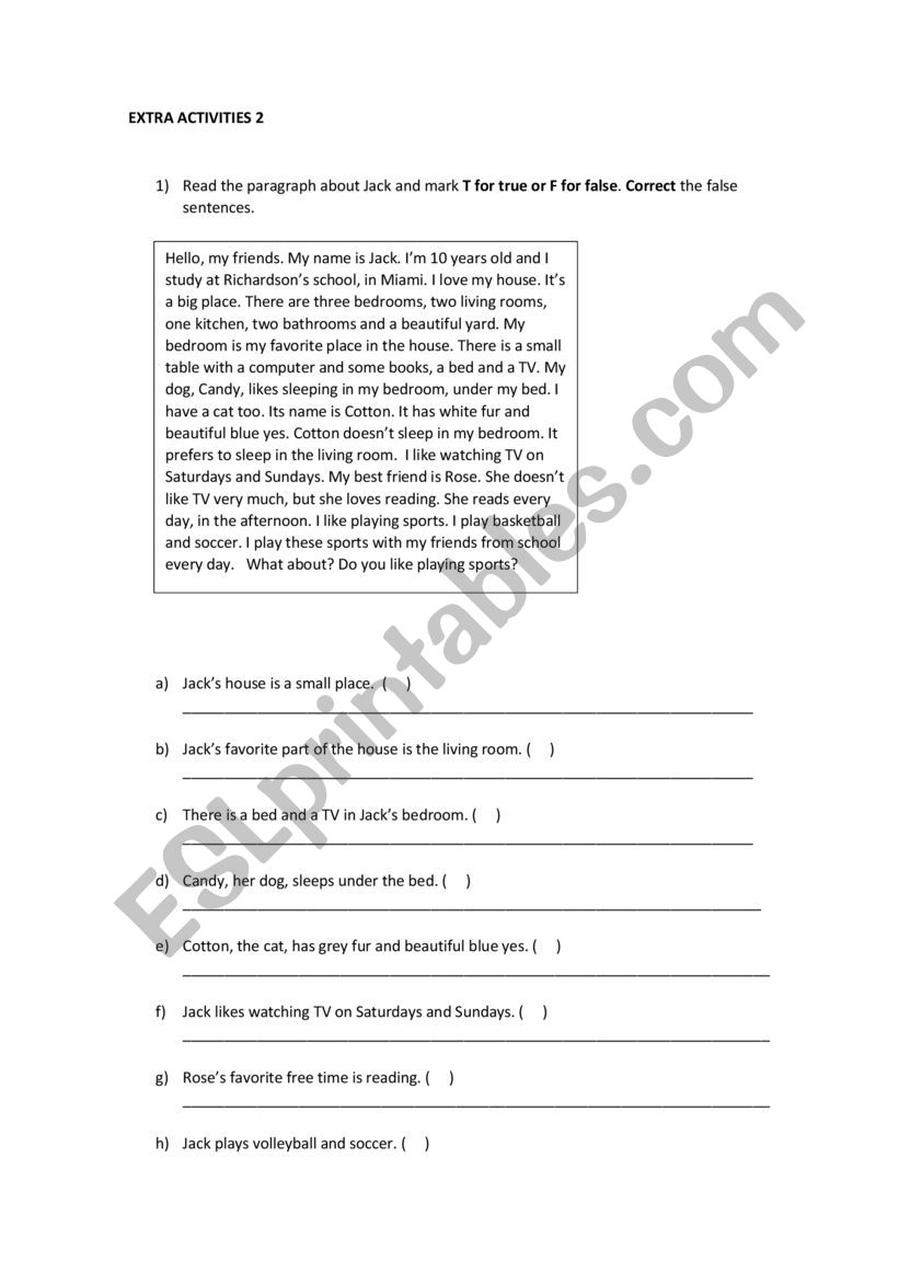 REVISION worksheet