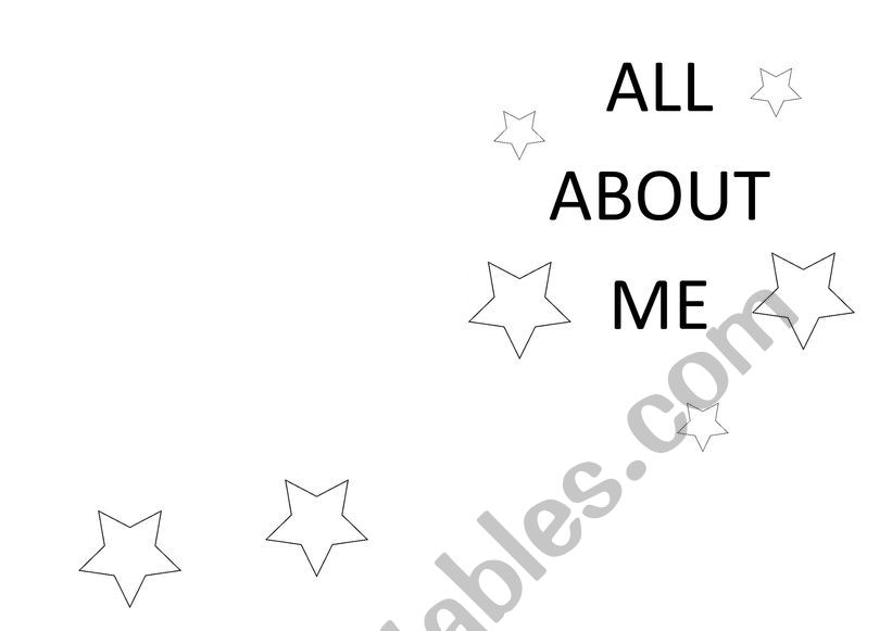 All About Me Booklet worksheet
