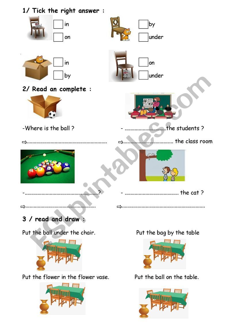 English test worksheet