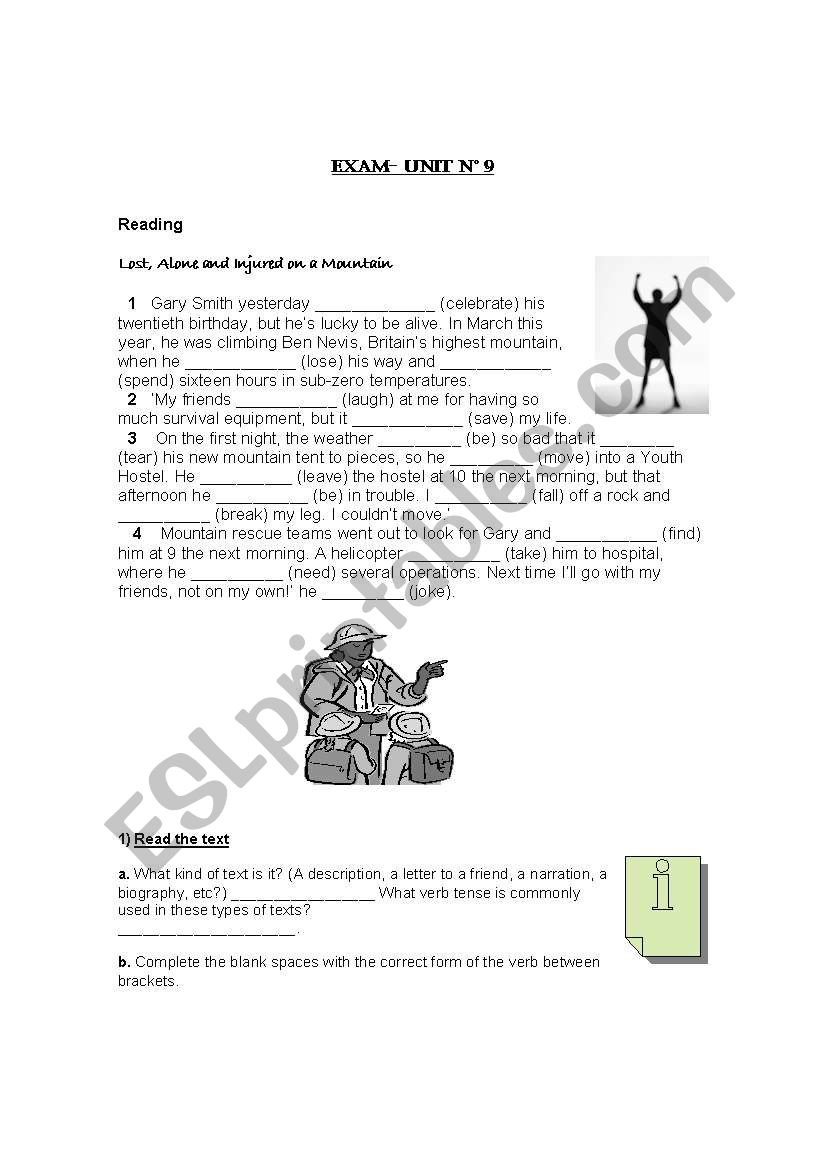 The Simple Past worksheet