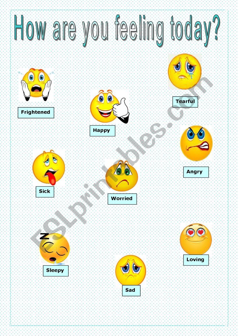 FEELINGS AND EMOTIONS worksheet