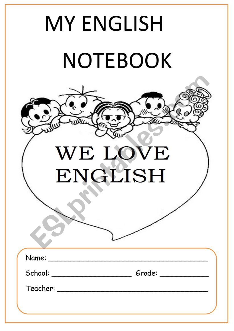 Page De Garde English Copybook English Copybook