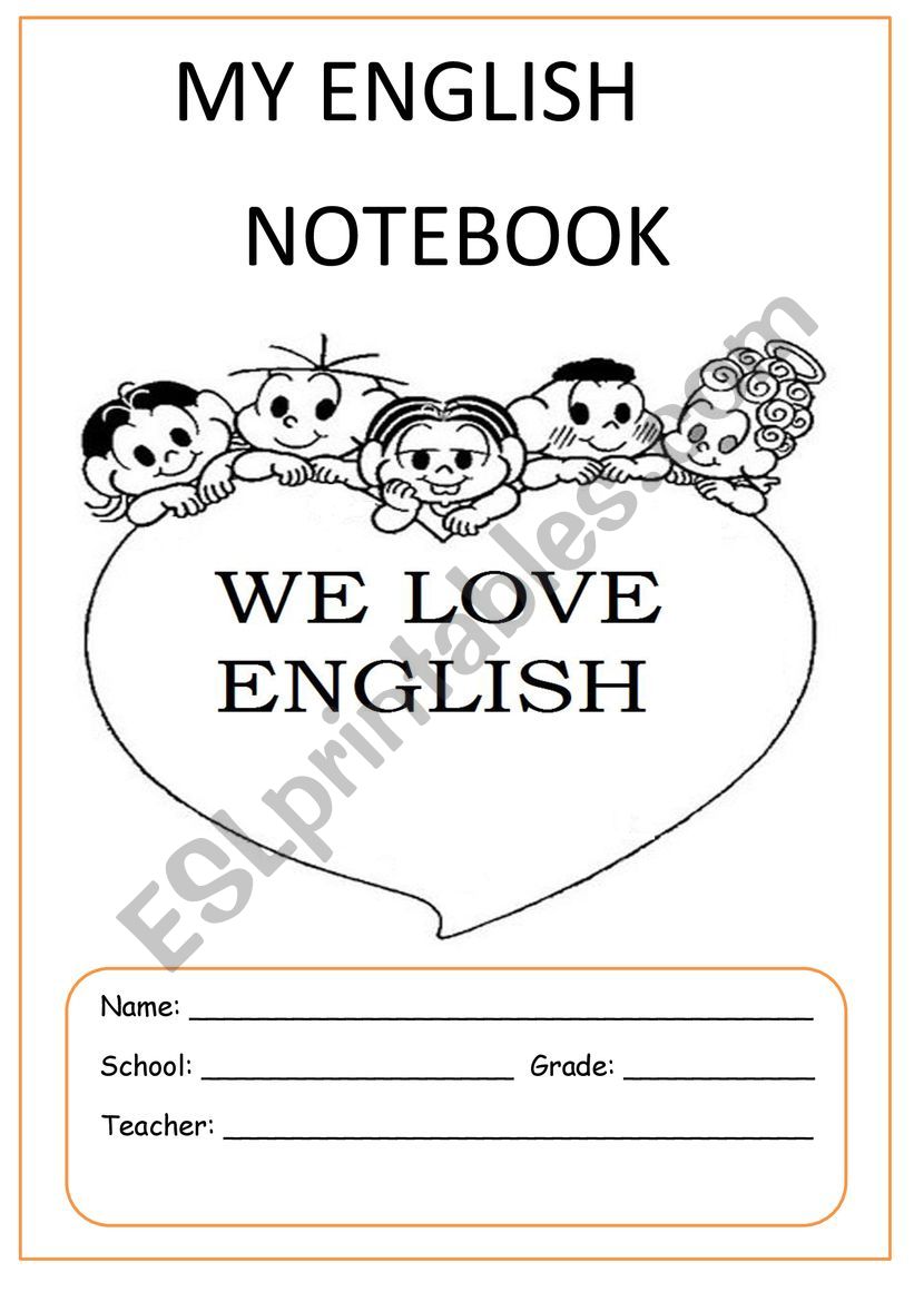 English copybook worksheet