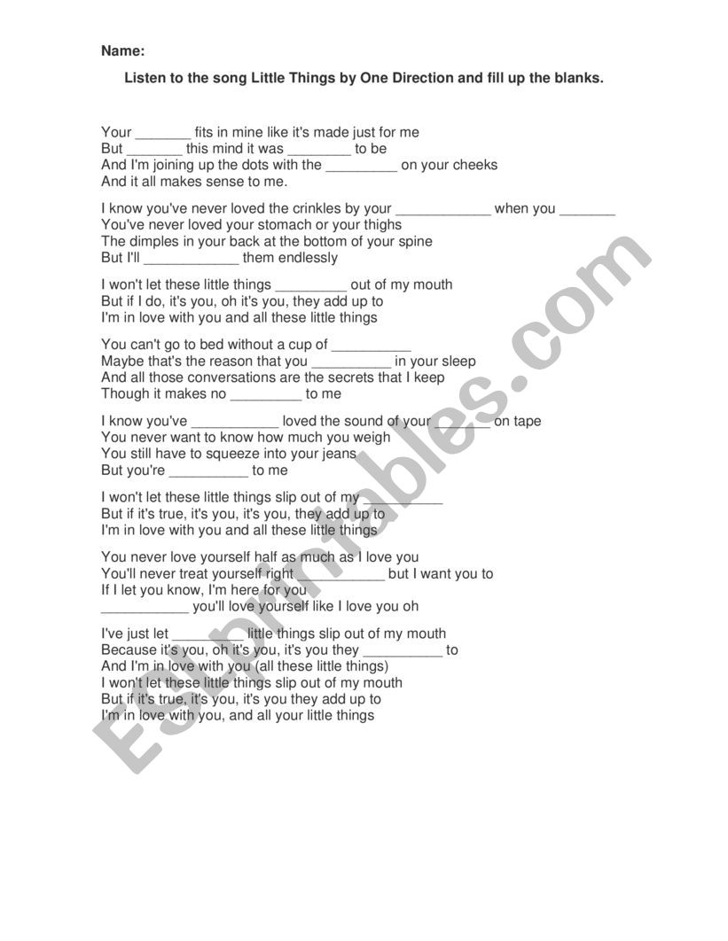 Little Things by One Direction